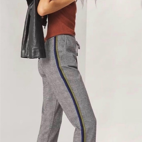Maeve Pants - NWT Anthropologie Maeve Bettie Tapered Trousers Houndstooth Stripe Pants